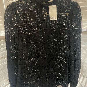 H&M Black Lace Blouse